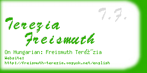 terezia freismuth business card